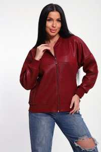 Бомбер женский №20691 капитоний (р-ры: 46-56) бордовый