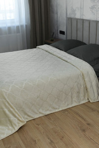 Плед велсофт "Дубай" молоко (последний размер) 180х200