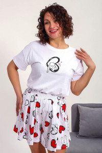 Пижама женская №88143 кулирка (р-ры: 44-54) белый