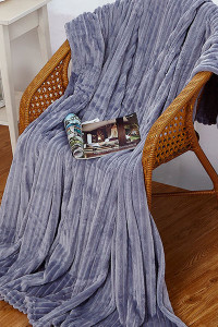 Плед велсофт "Вертикаль" чароит (последний размер) 200х220