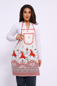 Фартук кухонный с карманом рогожка №32602