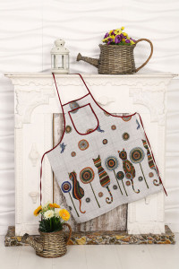 Фартук кухонный с карманом рогожка "Клубок"