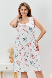 Сорочка женская "Узор-3" кулирка (р-ры: 48-58) сухая роза