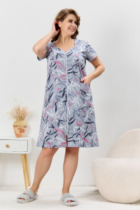 Халат женский "Канон-1" кулирка (р-ры: 48-62) серый