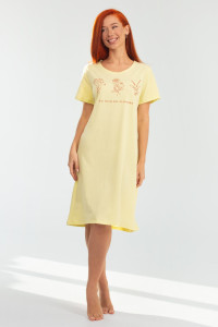 Платье женское К-380 "Астра" кулирка (р-ры: 48-56) лимон