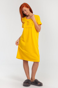 Платье женское К-380 "Астра" кулирка (р-ры: 48-56) желтый