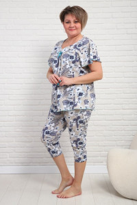 Пижама женская "Марта ЦБ" кулирка (р-ры: 50-72)