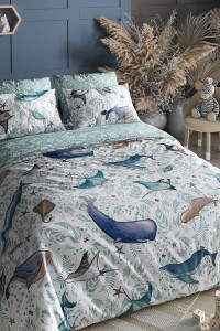 Детское постельное белье поплин на резинке П-063Т