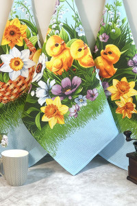 Набор кухонный из 3-х полотенец вафельное полотно ПВ-29472 вид 1