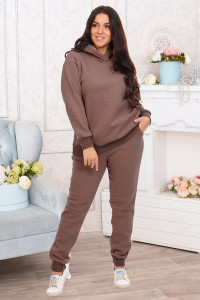 Костюм двойка женский "Гармония" футер 3-х нитка с начесом (последний размер) капучино 46,48,50,56