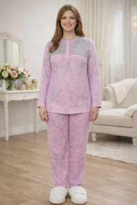 Костюм двойка женский №39064 кулирка (р-ры: 46-60) розовый