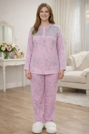 Костюм двойка женский №39064 кулирка (р-ры: 46-60) розовый