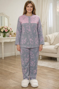 Костюм двойка женский №39064 кулирка (р-ры: 46-60) серый