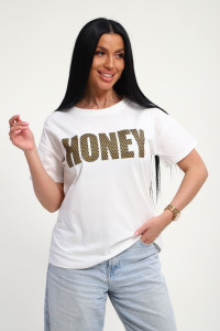 Футболка женская №85665 кулирка (р-ры: 46-56) белый