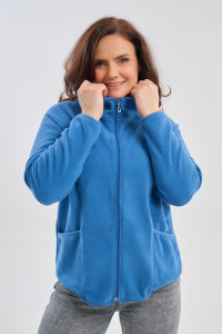 Толстовка женская №75011 флис (р-ры: 46-56) индиго