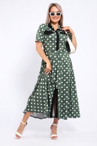 Платье женское №39059 кулирка (р-ры: 46-60) зеленый
