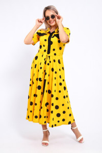 Платье женское №39059 кулирка (р-ры: 46-60) желтый