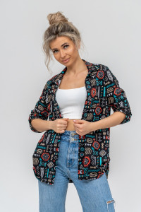 Туника женская №36689 кулирка (р-ры: 46-60) черный