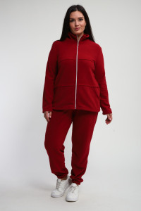Костюм двойка женский КД-00445 флис (р-ры: 44-62) марсала
