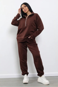 Костюм двойка женский "Ариана" 1373-4 полиэстер (р-ры: 46-60) шоколад