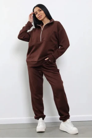 Костюм двойка женский "Ариана" 1373-4 полиэстер (р-ры: 46-60) шоколад