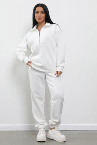 Костюм двойка женский "Ариана" 1373-1 полиэстер (р-ры: 46-60) белый