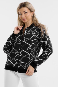 Толстовка женская ТЖ-07 футер набивной (р-ры: 46-56) абстракция