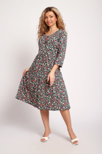 Платье женское №51208 кулирка (р-ры: 48-58) зеленый