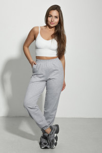 Брюки женские №85023 футер 2-х нитка (р-ры: 40-50) серый