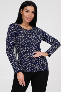 Лонгслив женский №24792 вискоза (р-ры: 46-56) синий