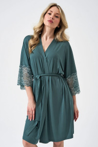 Халат женский 2451-Ви "Флирт" вискоза (р-ры: 46-52) зеленый