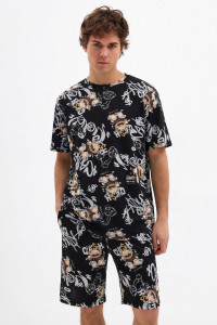 Пижама мужская "Челси" МП-3 кулирка (р-ры: 48-56) мишки черный