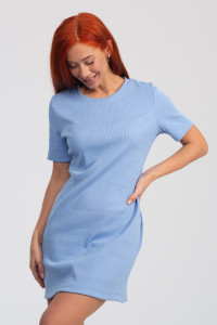Платье женское К-382 "Дора 2" кашкорсе (р-ры: 42-48) небесный