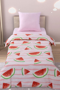 Детское постельное белье перкаль на резинке "Арбузы"