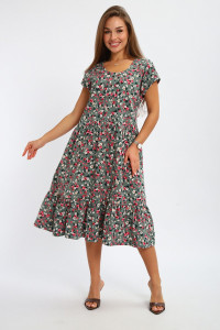 Платье женское №247 кулирка (р-ры: 50-64) зеленый