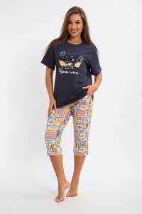 Костюм двойка женский №246.1 кулирка (р-ры: 46-56) антрацит