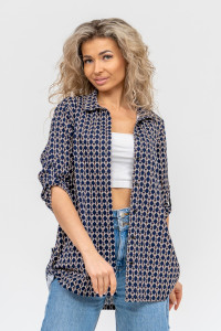 Туника-рубашка женская №36721 кулирка (р-ры: 46-60) цепи