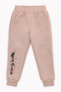 Брюки детские "Дерис" 20787 футер 3-х нитка петля (последний размер) пыльный беж 110