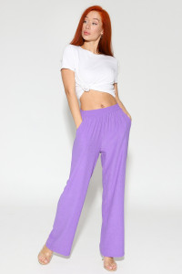 Брюки женские М-1021 жатка (р-ры: 44-56) лаванда