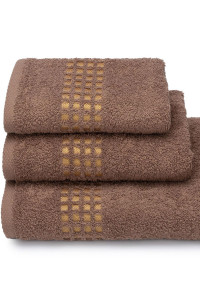 Полотенце махровое "Graph" коричневый (последний размер) 70х130