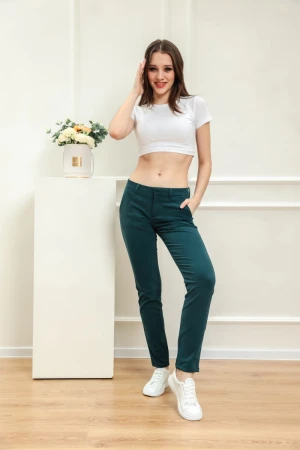 Джинсы женские JBG-009 джинс (р-ры: XS-XL) зеленый