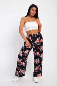 Брюки женские №74364 штапель (р-ры: 46-52) розы