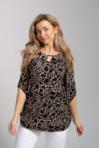 Туника женская №36941 вискоза (р-ры: 48-62) коричневый