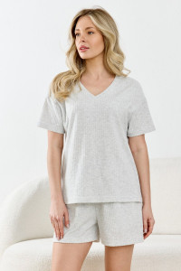 Костюм двойка женский "Изящество" махра (р-ры: 44-54) серый