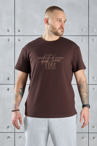 Футболка мужская "Арчи-2" кулирка с лайкрой (р-ры: 48-58) шоколадный