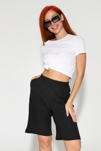 Бермуды женские М-1023 жатка (р-ры: 54-58) черный