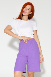 Бермуды женские М-1023 жатка (р-ры: 54-58) лаванда