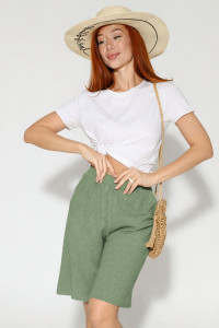 Бермуды женские М-1022 жатка (р-ры: 44-52) хаки