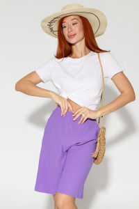 Бермуды женские М-1022 жатка (р-ры: 44-52) лаванда