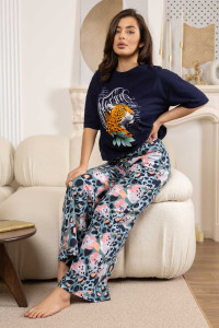 Костюм двойка женский 1958/8 кулирка (р-ры: 44-58) розовая пудра